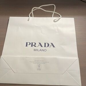 NEW Prada white gift bag approx. 14 inches x 14 inches.